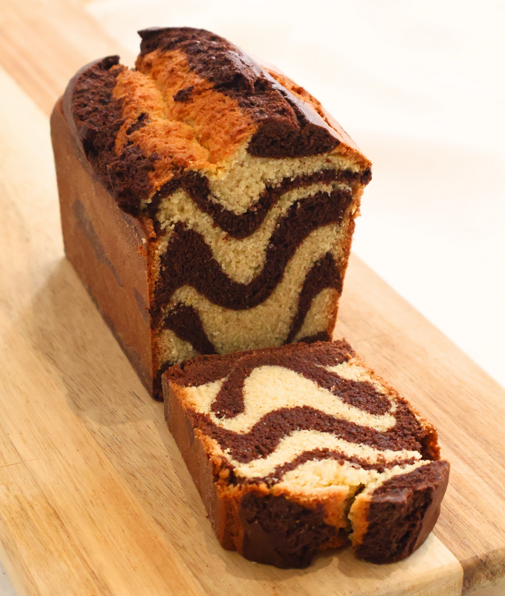 cake marbré sans oeufs vegan yummy