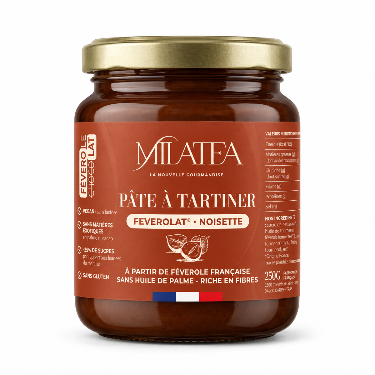 Milatea Pâte à tartiner féverolat® noisette