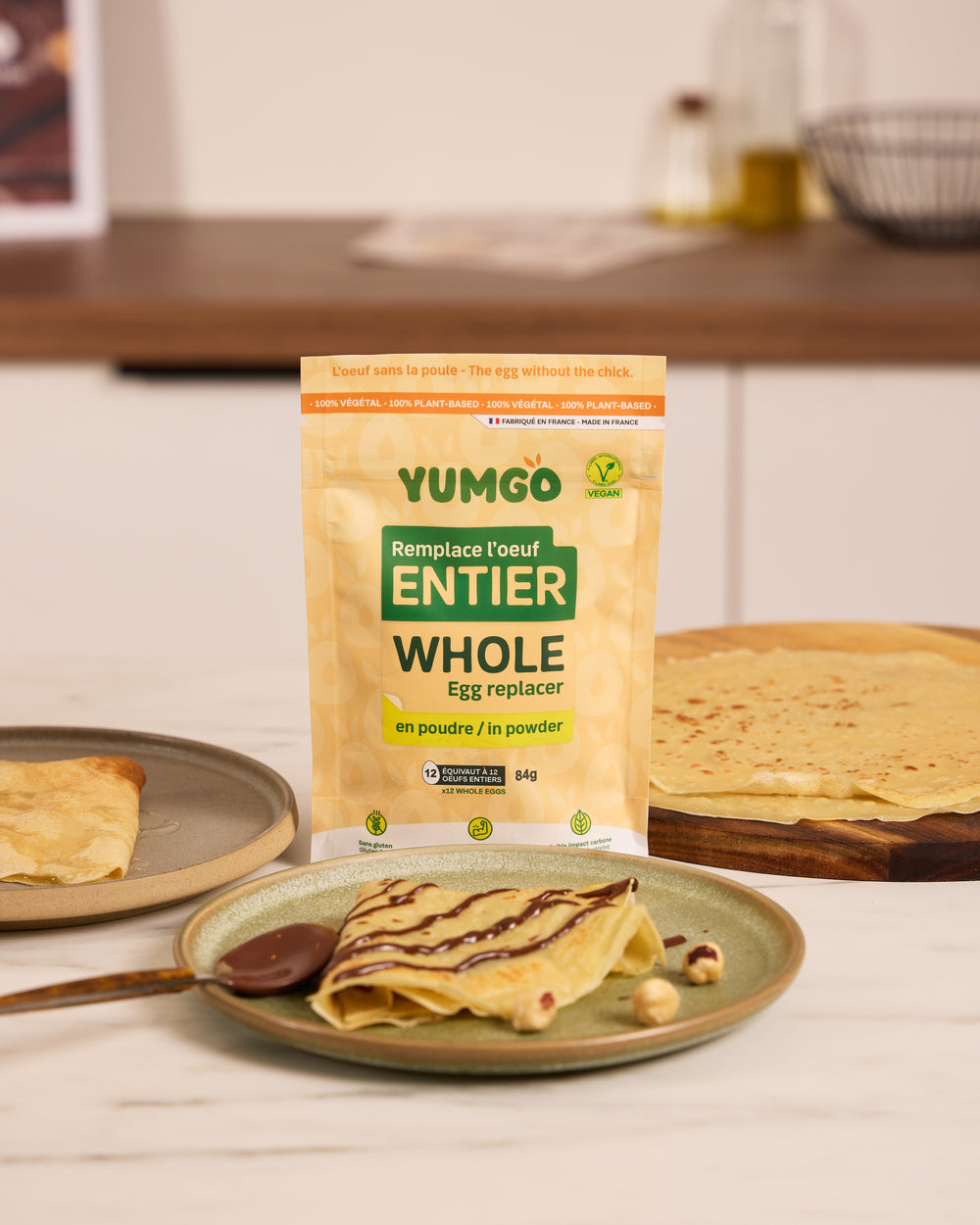 Yumgo Entier Poudre 1kg - Remplace l'œuf entier dans toutes vos recettes (≃ 154 œufs)